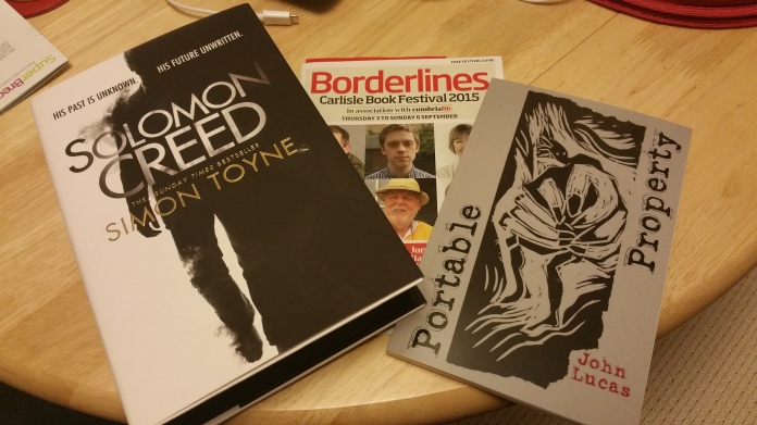 The books I bought at Borderlines Festival, Carlisle.